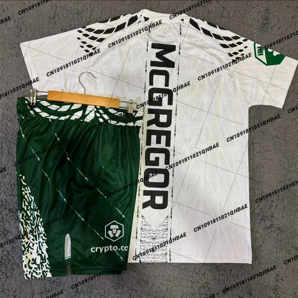 Shirt Camp Collar - サマートップボクサーMMA八角形ケージコナーマクレガーTシャツショーツセットメンズスポーツトレーニングランニングセットスピードドライイングファイトセット