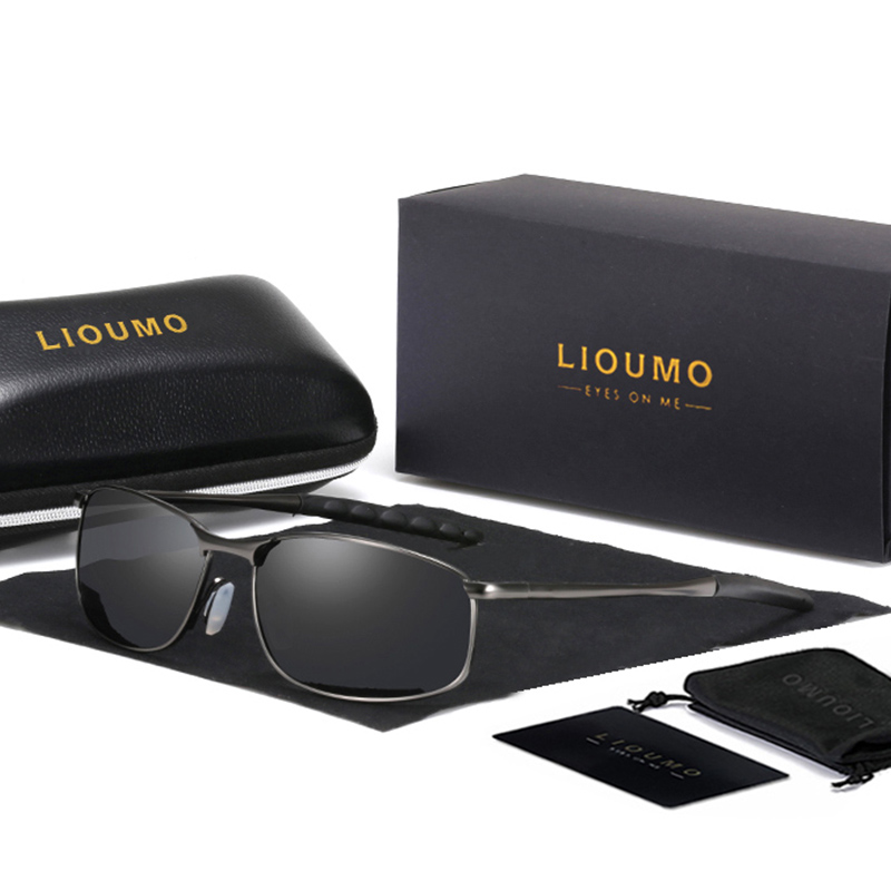 Sunglasses Aviator Polarized - Lioumo-男性と女性のための偏光サングラス,新しいデザイン,アビエイタースタイル,hd,運転に適しています