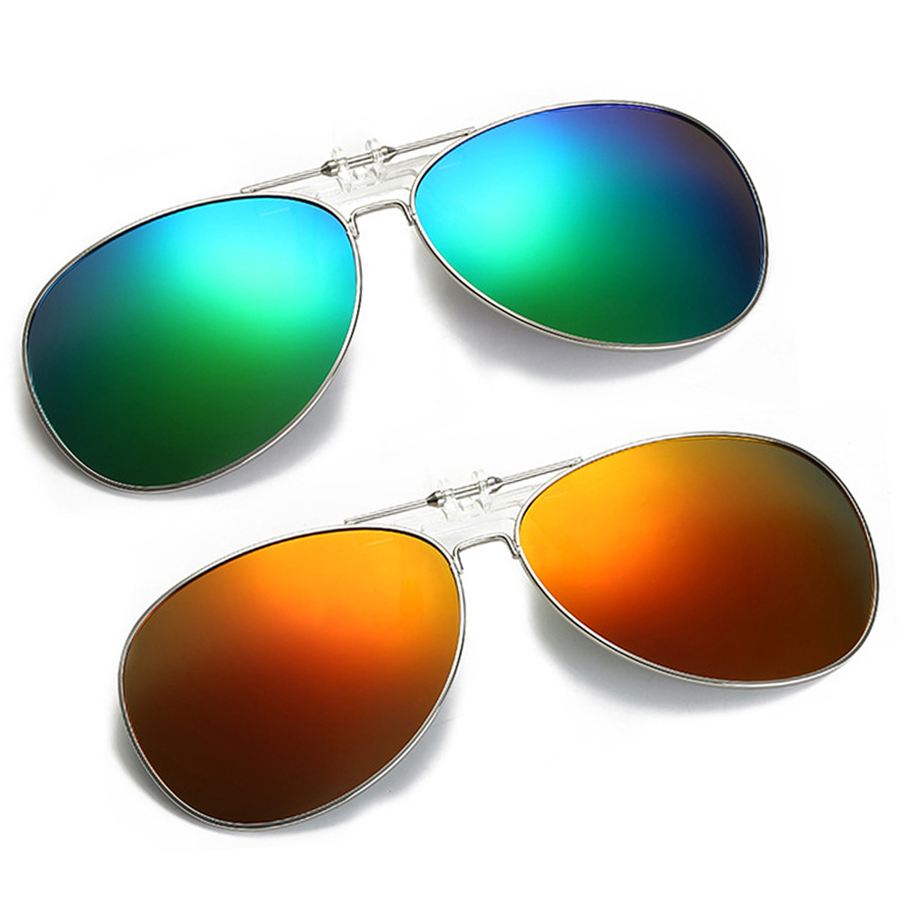 Sunglasses Aviator Polarized - 特大パイロットドライビングサングラスについてfishion男性運転偏光合金航空ビッグ女性メガネクリップ近視