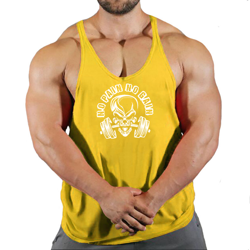 メンズプリントコットンノースリーブTシャツ,通気性タンクトッ - Tank Top Muscle のレビューと価格