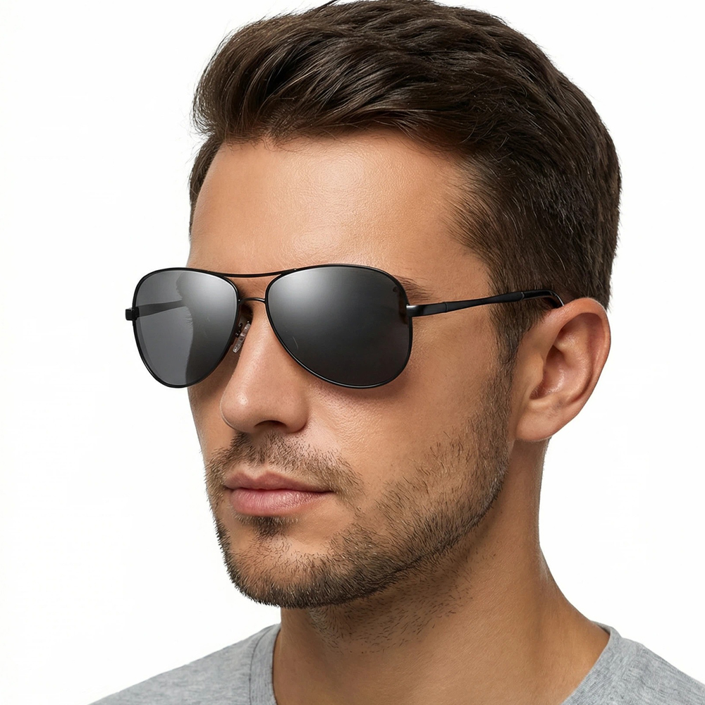 クラシックパイロット偏光サングラス男性女性ファッションメタル - Sunglasses Aviator Polarized のレビューと価格