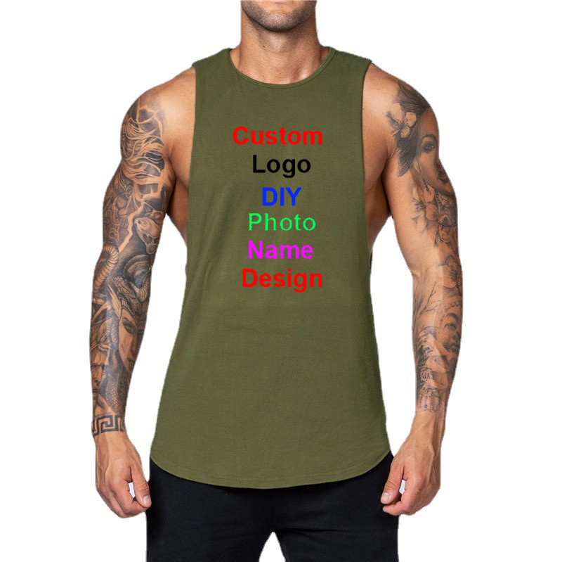 男性用のカスタムロゴ付きコットンタンクトップ,マッスルノース - Tank Top Muscle のレビューと価格