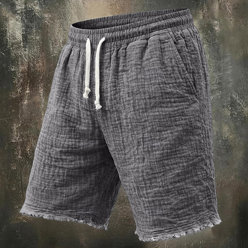 おしゃれなリネンショートパンツ メンズ デイリーレジャー 無 - Short Linen Drawstring のレビューと価格