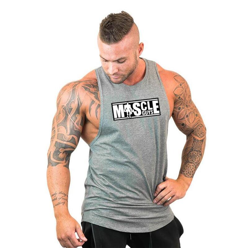 男性用ノースリーブコットンボディ,筋肉運動用ノースリーブTシ - Tank Top Muscle のレビューと価格