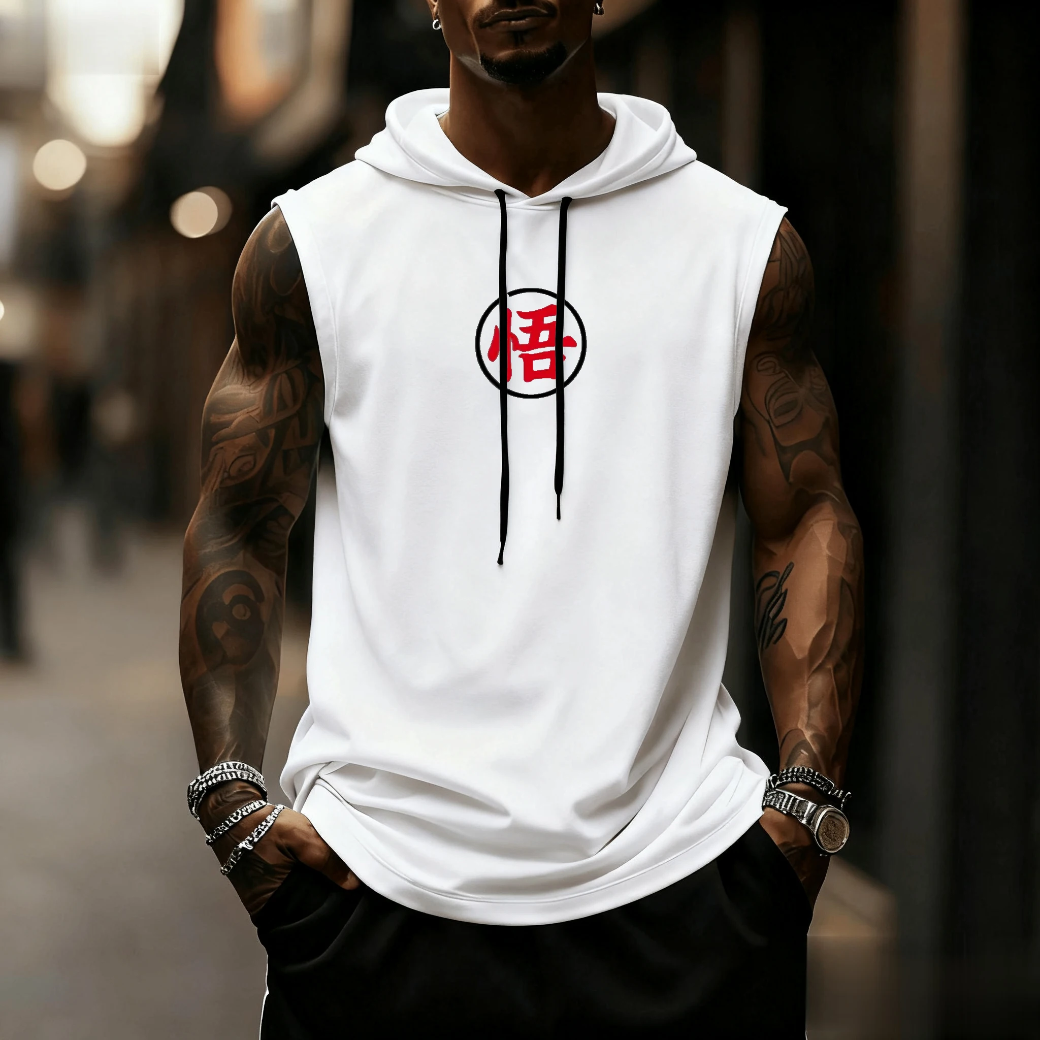 ドラゴンボール悟空アニメメンズタンクトップ夏ノースリーブフー - Tank Top Muscle のレビューと価格