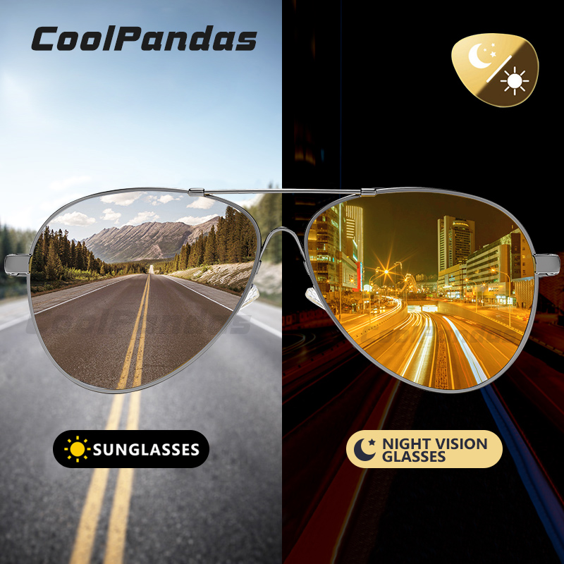 Coolpandas-男性と女性のための偏光サングラス,夜の - Sunglasses Aviator Polarized のレビューと価格