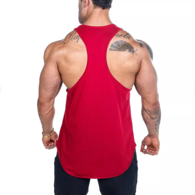 夏用メッシュメンズフィットネスタンクトップ Yバック ボディ - Tank Top Muscle のレビューと価格